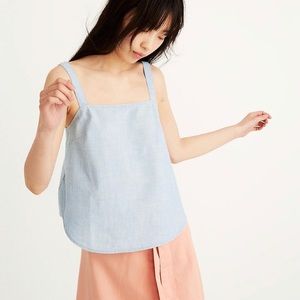 Madewell Curved Hem Chambray Camisole